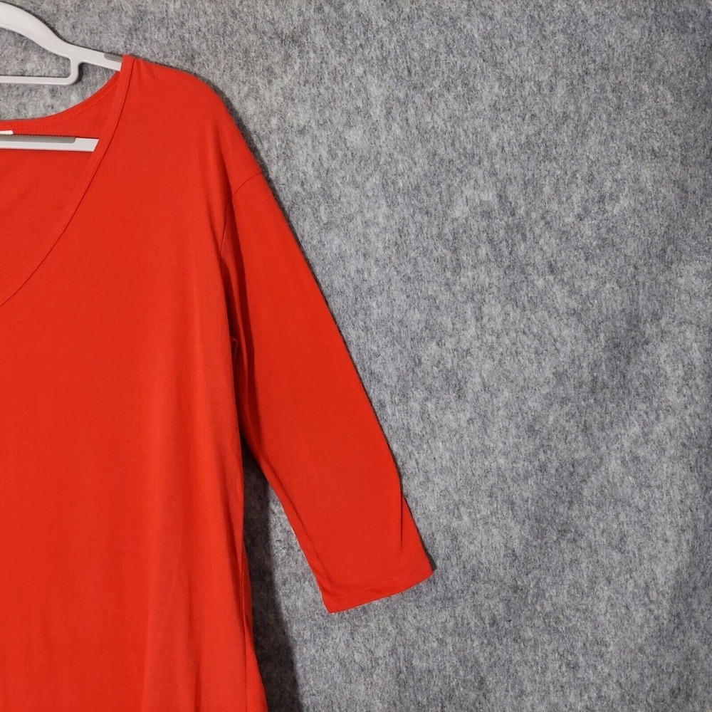 NWOT Victoria Secret Shirt S Minimalist Loose Plunge V Neck Stretch Red Casual - Picture 3 of 11